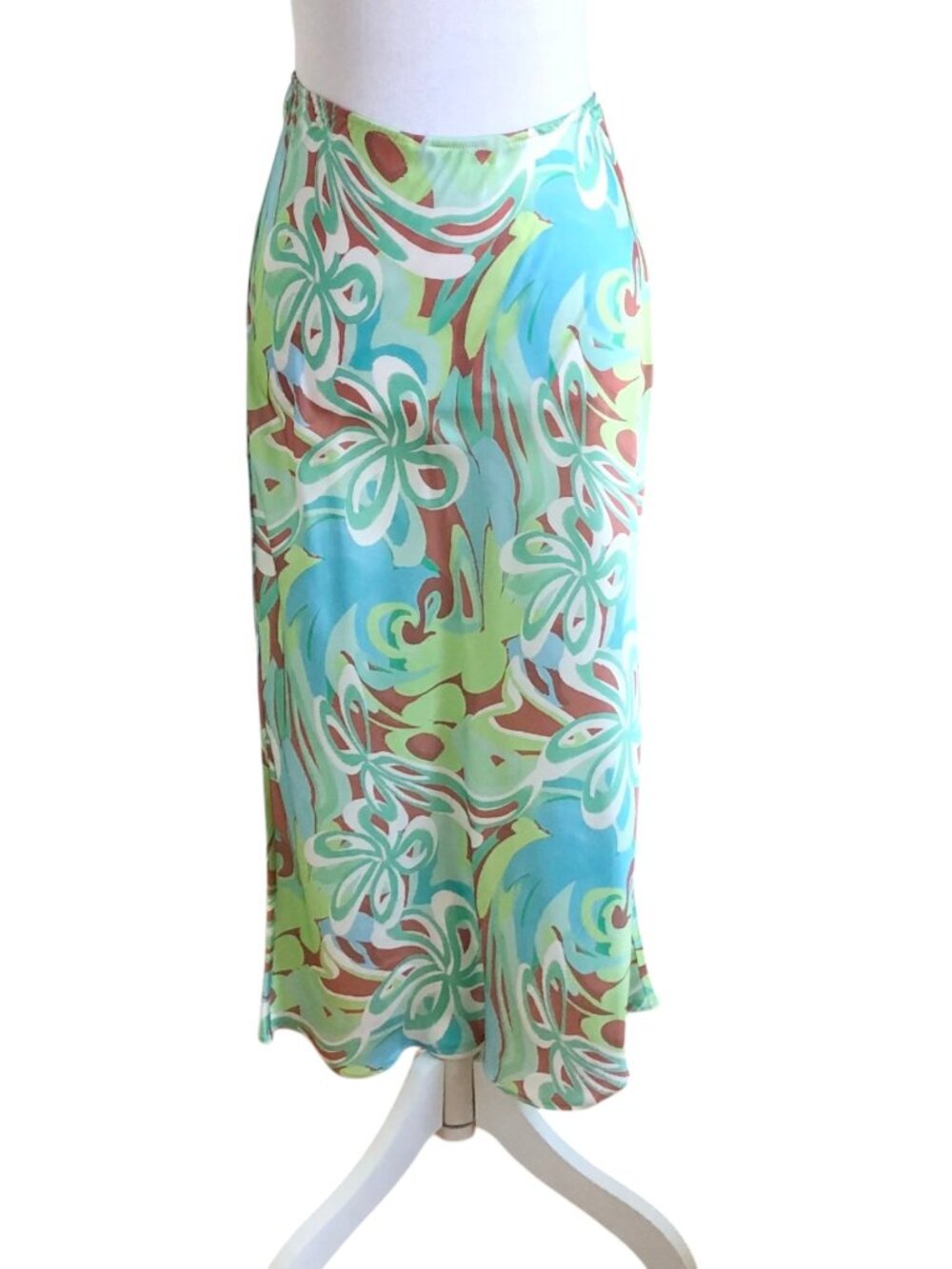 ASOS Satin Skirt Midi Maxi Mod Retro (4)
